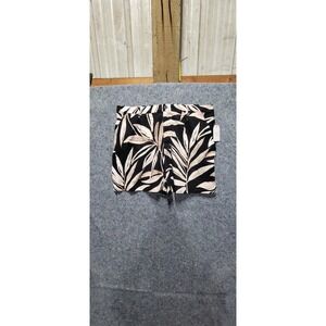 Time‎ & Tru Linen Shorts Seps Tropical Black Size 2X (20)